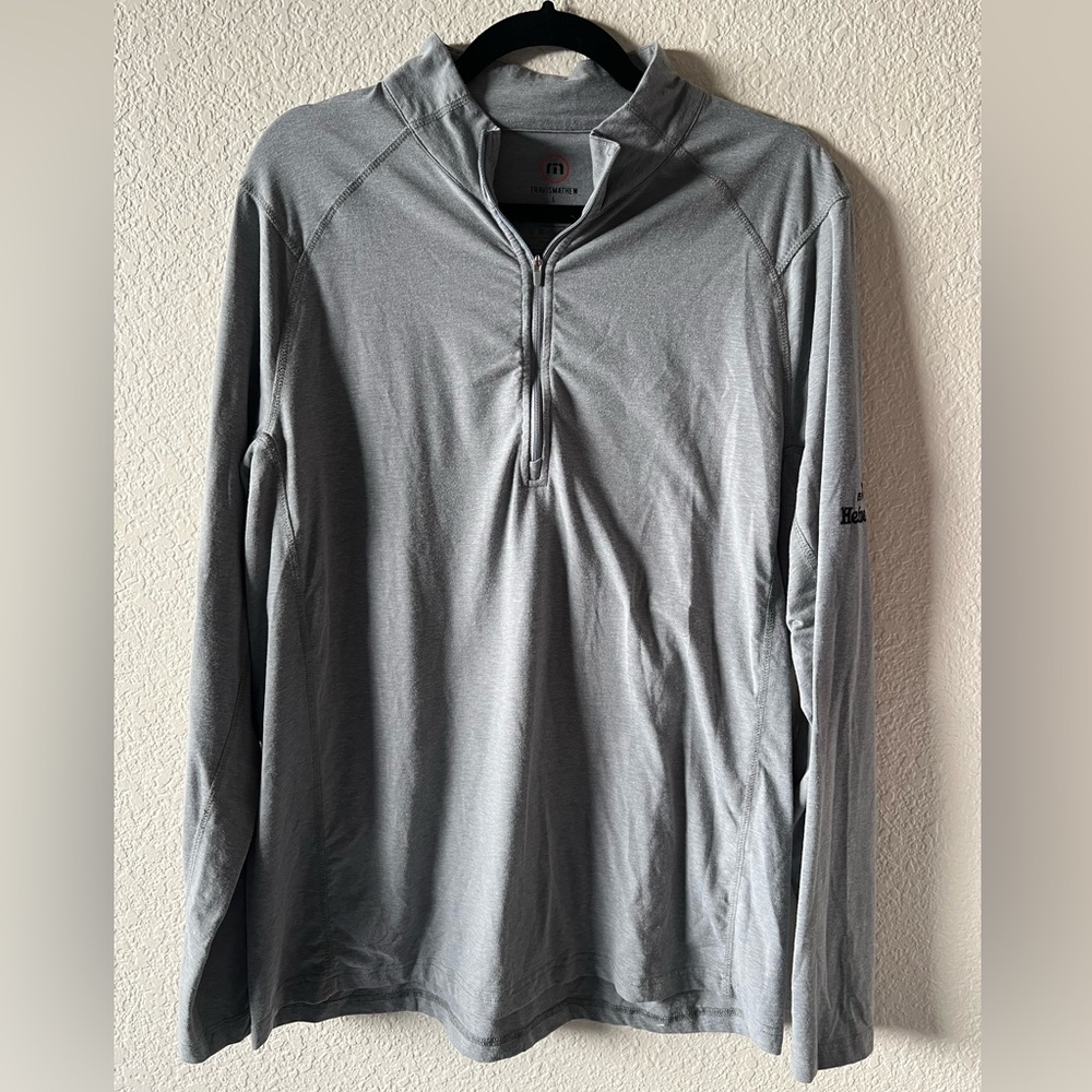 Travis Mathew Grey Warm Up 3/4 Zip